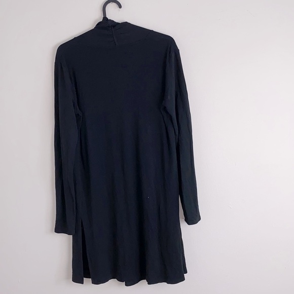 lnbf Bamboo Long Line Open Cardigan Black - Picture 2 of 8